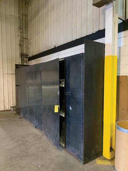 STEEL CABINET, 16' X 7' X 3'