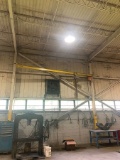 20' WALL MOUNTED JIB CRANE, 1-TON CAP. W/BUDGIT 1-TON HOIST