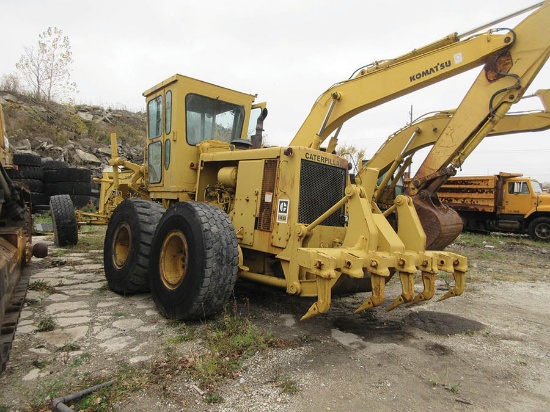 CATERPILLAR 14G MOTOR GRADER, PIN# 96409145, 20.5-25 TIRES, 16' BLADE, 99'' W. 7-FINGER RIPPER