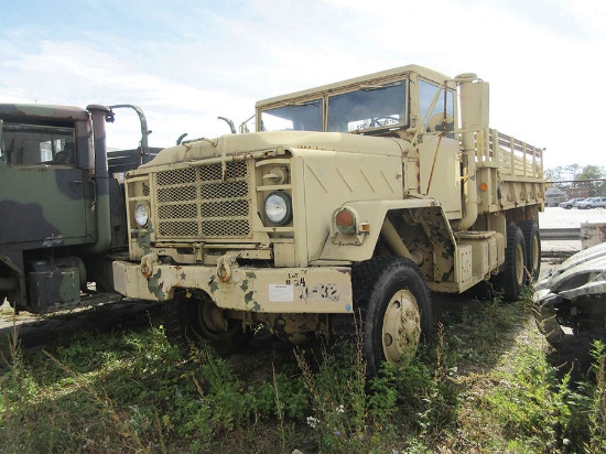 1984 AMERICAN GENERAL 5-TON T/A MILITARY TRUCK W/ CARGO BED, ID# C523-08555, A/T, 23,229 MILES,