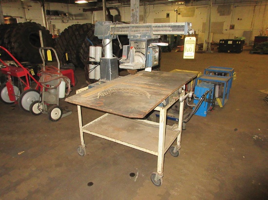 MONTGOMERY WARD 10'' RADIAL ARM SAW, MODEL T.P.C 2610E