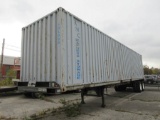 40' SHIPPING CONTAINER AND 2014 VALLEY TRAILER CHASSIS, VIN# 4C9HW4029GL357530