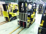 2015 YALE 5,000 LB. FORKLIFT, MODEL GLC050VXNVSE085 S/N B910V01682M, 14,598 HOURS, 4' FORKS, 3-STAGE