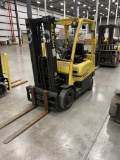 2014 HYSTER 5,000 LB. FORKLIFT, MODEL S50FT, S/N F187V24317L, 8,387 HOURS, 3' 6'' FORKS, 3-STAGE MAS