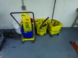 LOT OF MOP BUCKETS & CLEANING EQUIPMENT