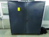 STRONG HOLD HEAVY DUTY 2-DOOR CABINET W/ CONTENT