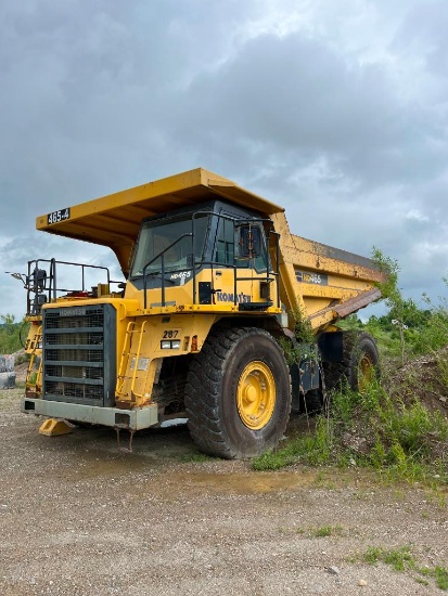 2002 KOMATSU HD 465 ROCK TRUCK, MODEL HD465-7, S/N 7612, PIN KMTHD006V26007612, 2,367 MILES