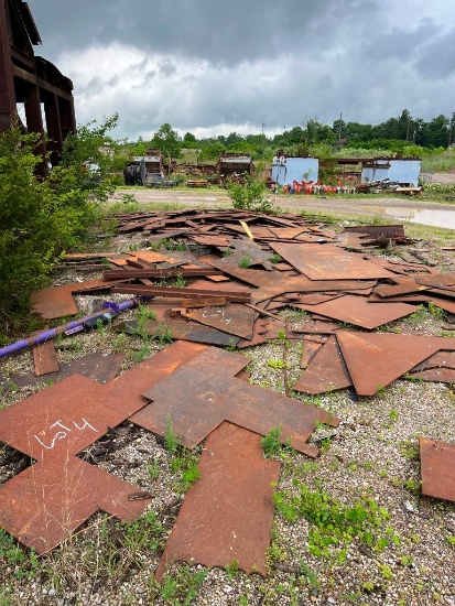 LARGE LOT OF ASSORTED STEEL PLATE CUTOFFS