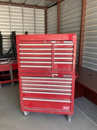 Rolling Toolbox, 2-Pieces, Red