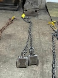 2-leg 6' lifting chain & 3-ton plate clamps