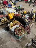 large lot of assorted extension cords