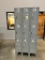 (4) Sections of Lockers w/ Box of Combination Locks & Master Combination List