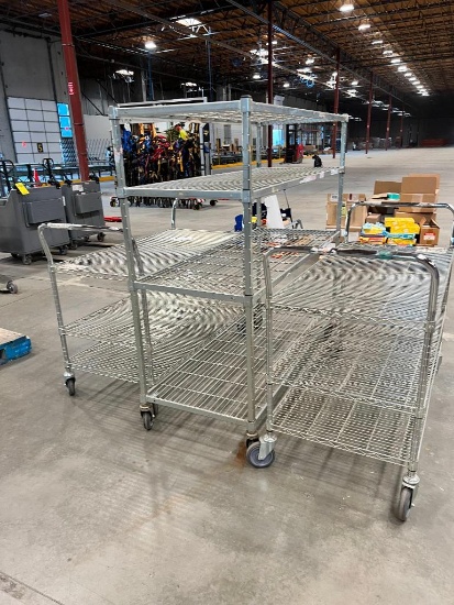 (3) Rolling Metro Carts