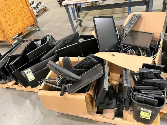(2) Skids of Assorted Keyboards & Monitors