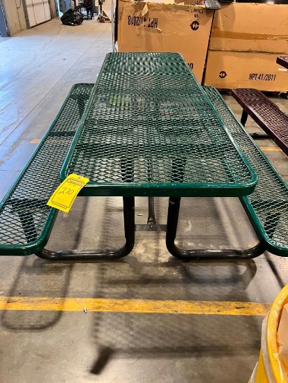 Metal Grated Picnic Table