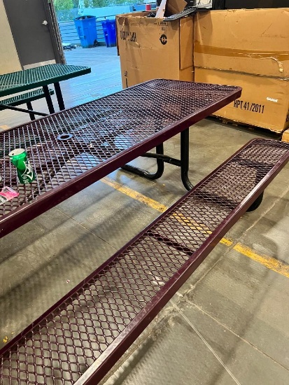 Metal Grated Picnic Table