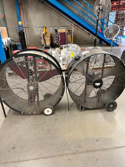 (2) (1) Dayton 36" Fan, (1) Uline 36" Fan