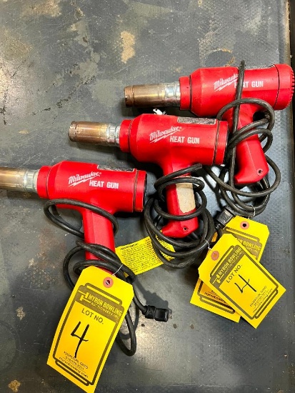 (3) Milwaukee Electric Heat Guns, Cat No. 8975, 120 V, 60 Hz
