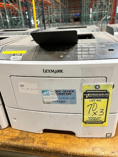 (3) Lexmark Laser Printers, Model MS617DN