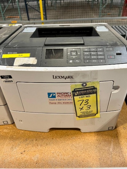 (3) Lexmark Laser Printers, Model MS610DN