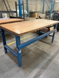 (4) 6' X 3' Adjustable Height Pressed Board Top Work Table