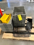 (2) Skids w/ Assorted Sizes Totes & Coolers, Plastic Bins