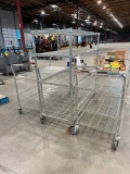 (3) Rolling Metro Carts