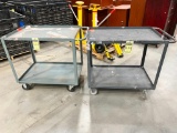 (2) Metal Rolling Material Carts