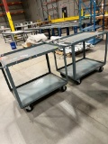 (2) Metal Rolling Material Carts