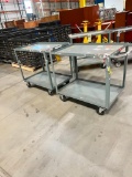 (2) Metal Rolling Material Carts
