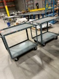 (2) Metal Rolling Material Carts