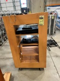Rolling Cabinet w/ Sony DVD & VCR Player, & Samsung DVD Player