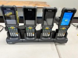 (4) 2021 Zebra Scanners, Model MC930B, w/ Docking Charging Station