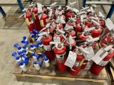 Skid of Fire Extinguishers & Air Horns