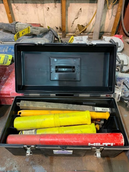 Toolbox Full of Assorted Hammer Drill Bits