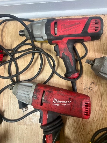 (2) Milwaukee Electric Impact Wrenches