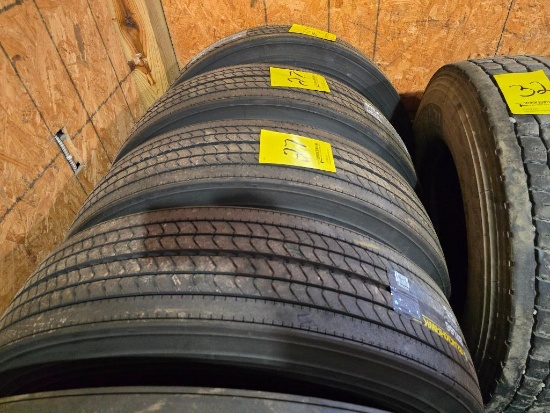 (4) (New) Blackhawk BTL66 Tractor Tires, 11R 22.5 X 14PR