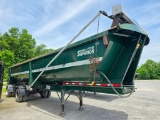 2015 39' Superior Frame Dump Trailer, Tandem Spread Axle, 80,000 GVWR, Air Ride Suspension, Aero