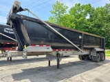 2011 Mac 34' Frame Dump Trailer, Tandem Axle, 80,000 GVWR, Aero Automatic Mesh Canopy, Air Ride
