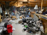 Contents of Upstairs Including Tractor Parts & Repair Items, Radiators, Turbos, Engine Parts, Fans,