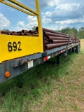 2008 Wade Services T/A 36' Flatbed Trailer, VIN 1W9FH36229E285042, & Contents of Drill Pipe