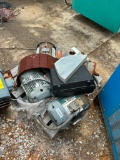 Assorted Electric Motors, Pillow Blocks, Gearbox, & Sprockets