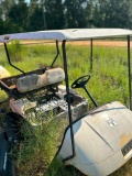 (2) EZ Go Gulf Carts, Buggy Worx Gulf Cart, & 0-Turn Mower (Parts Machine)