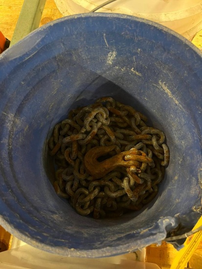 (2) Bucket of Assorted Chain