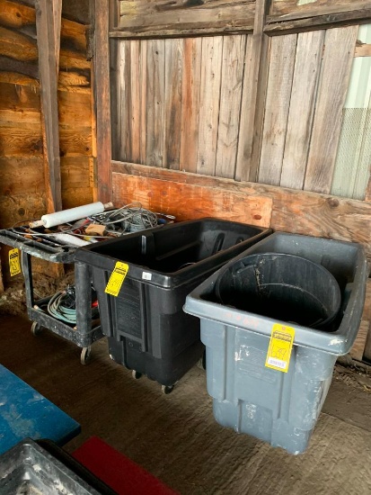 (2) Waste Trucks, (1) Utility Cart
