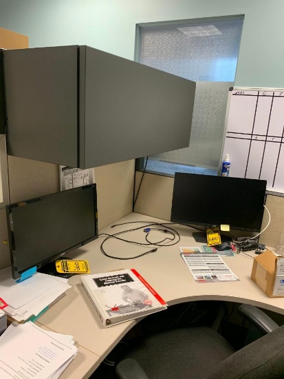 (4) Assorted Monitors, Keyboard