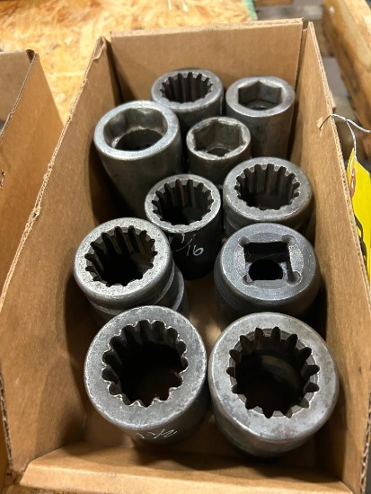 Assorted Size Spline Type Impact Sockets