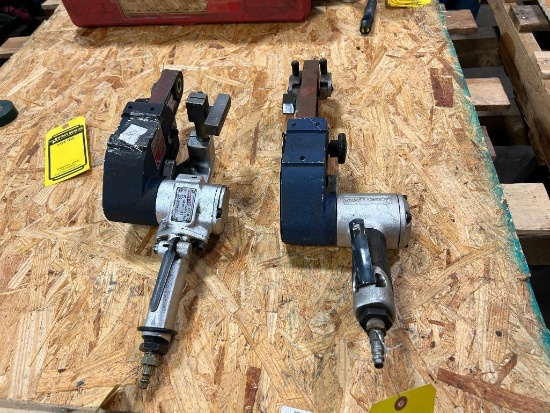 (2) Dynabrade 1" Pneumatic Belt Sanders, Model 11476