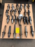 (25x) Assorted CAT 50 Taper Tool Holders & Boring Head