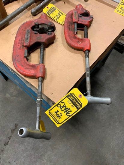 (2x) Ridgid Pipe Cutters, No. 3-S, 1"-3" & No.44-S, 2-1/2"-4"